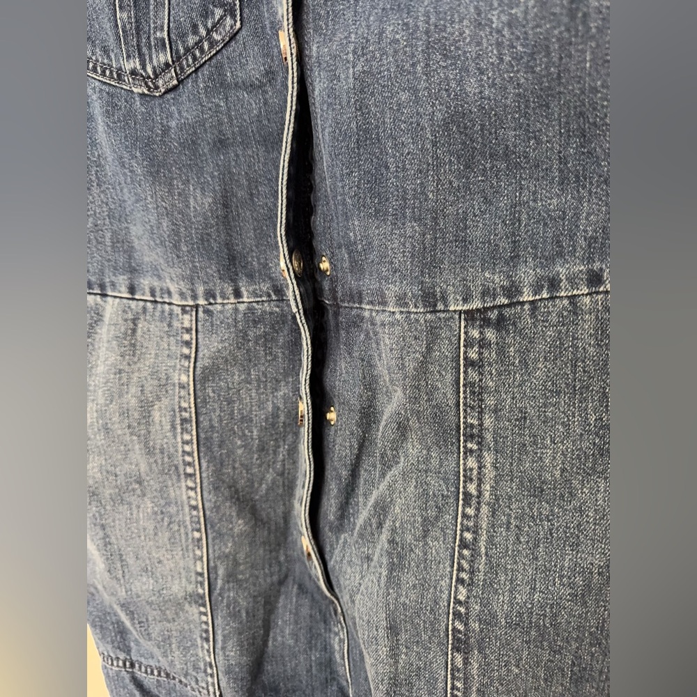 Express Women's Blue Denim Shirt short jumpsuit XS - Picture 10 of 13